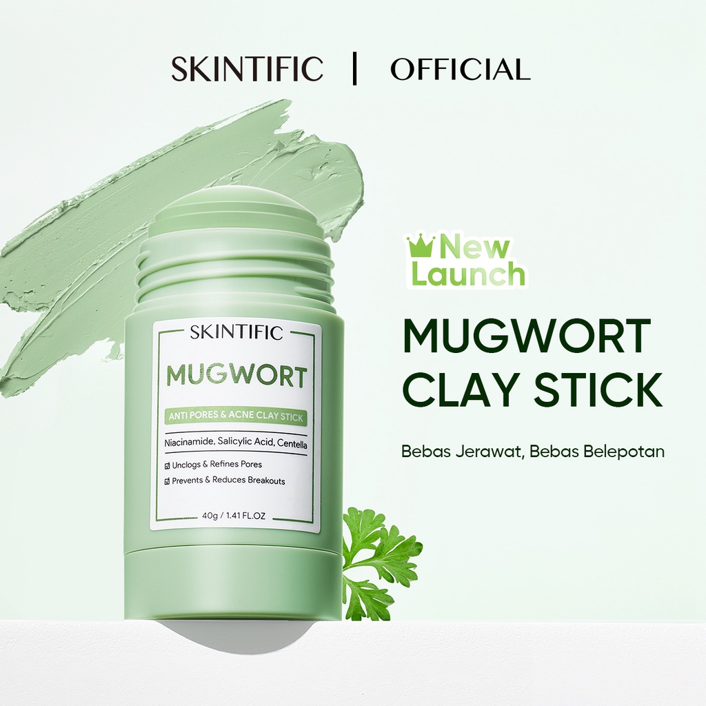 Skintific Mugwort Anti Pores & Acne Clay Stick 40gr