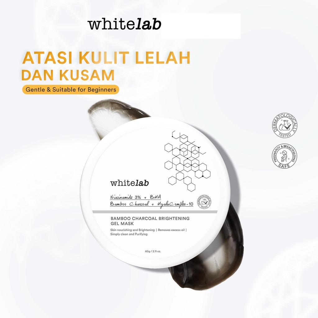 WHITELAB Bamboo Charcoal Brightening Gel Mask 60gr * WHITELAB Bamboo Charcoal Brightening Gel Mask 60gr *