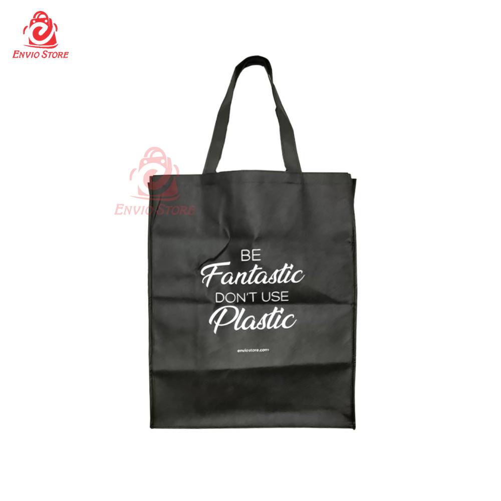 Envio Store Tas Belanja Grey/Hitam 45x38cm (Reusable Bag)