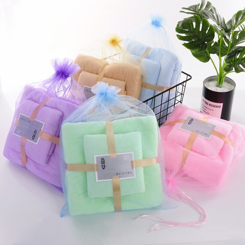 Handuk Set 2in1 Polos (Handuk Mandi+Wajah) Handuk Set 2in1 Polos (Handuk Mandi+Wajah)