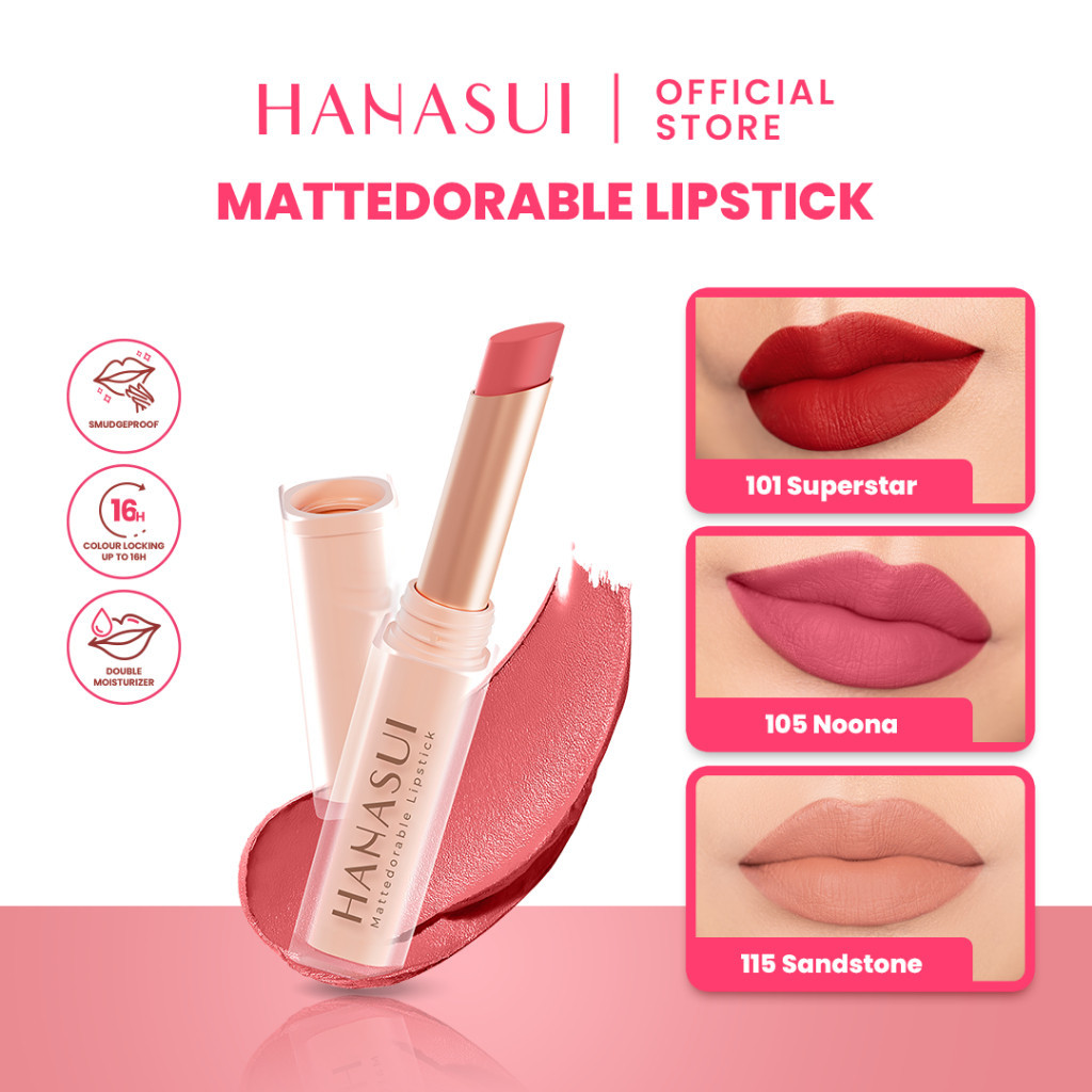 Hanasui Mattedorable Matte Lipstick 2gr - 113 Tropical