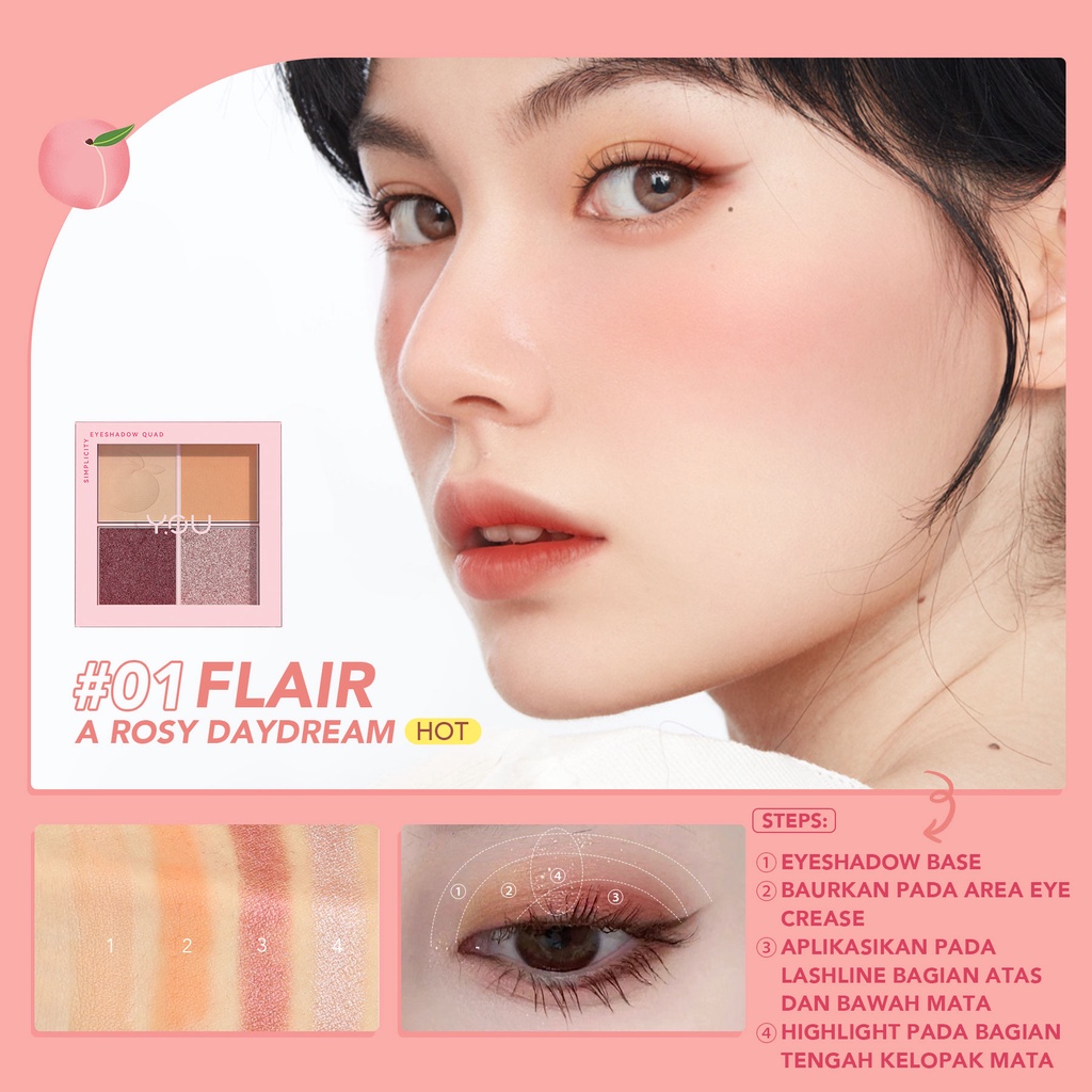 YOU Simplicity Eyeshadow Quad 01 Flair YOU Simplicity Eyeshadow Quad 01 Flair
