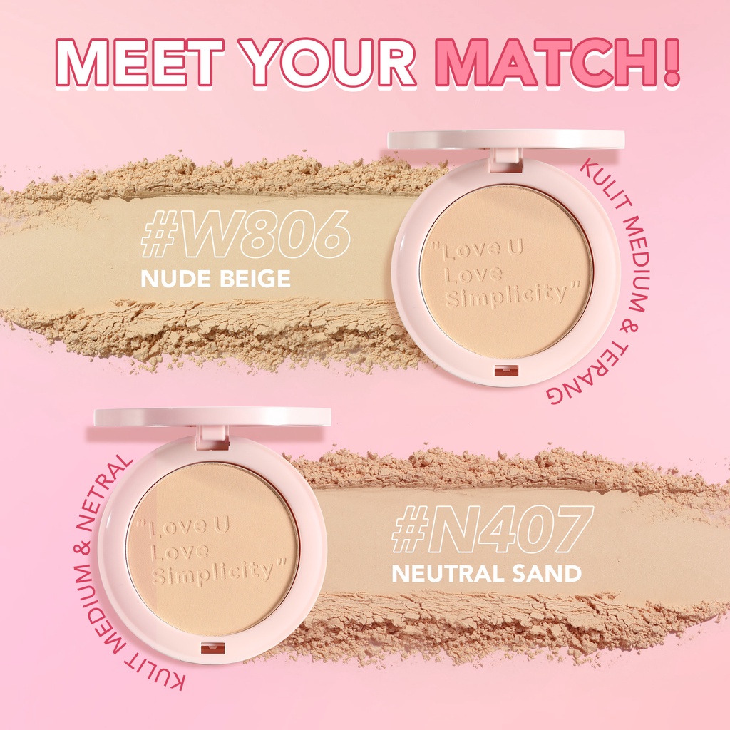 YOU Simplicity Flawless Compact Powder W806 Nude Beige YOU Simplicity Flawless Compact Powder W806 Nude Beige