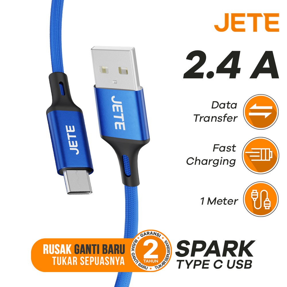 JETE Kabel Spark - Type C 2.4A