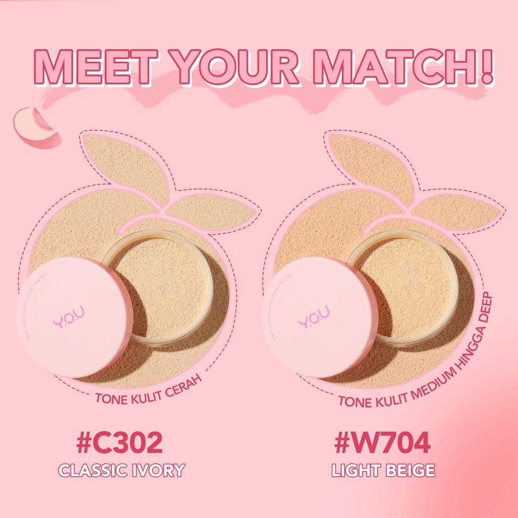 YOU Simplicity Matte Loose Powder C302 Classic Ivory YOU Simplicity Matte Loose Powder C302 Classic Ivory