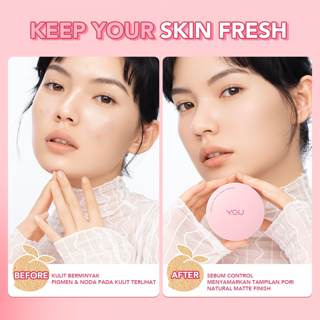 YOU Simplicity Matte Loose Powder W704 Light Beige YOU Simplicity Matte Loose Powder W704 Light Beige