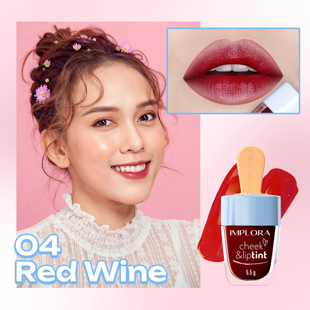 Implora Cheek & Liptint 04 Red Wine
