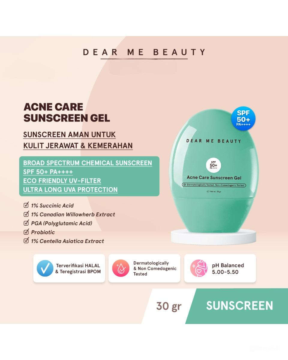 Dear Me Beauty Acne Care Sunscreen Gel SPF50+ PA++++ 35gr