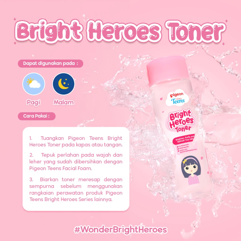 Pigeon Teens Toner 100ml - Bright Heroes Pigeon Teens Toner 100ml - Bright Heroes