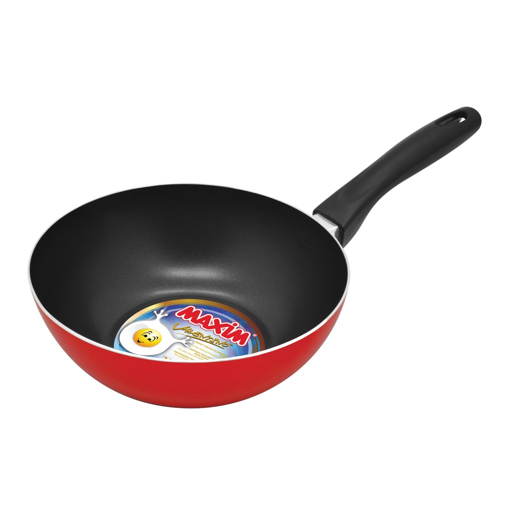 Maspion Maxim Valentino Deep Wok Pan 24cm (Wajan Cekung Anti Lengket) Maspion Maxim Valentino Deep Wok Pan 24cm (Wajan Cekung Anti Lengket)