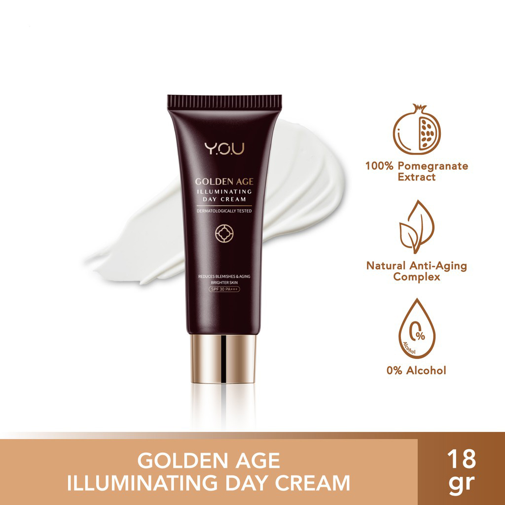 YOU Golden Age Illuminating Day Cream 18gr (Kemasan Tube) YOU Golden Age Illuminating Day Cream 18gr (Kemasan Tube)