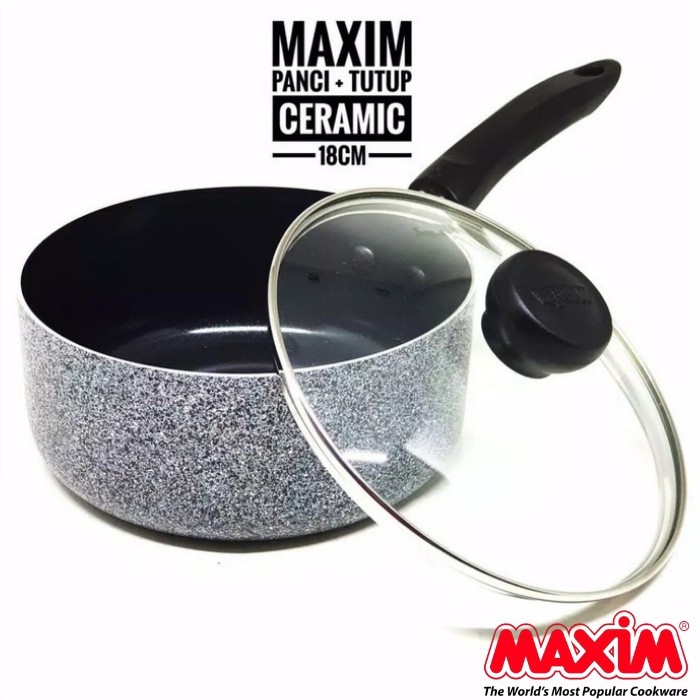 Maspion Maxim Neostone Sauce Pan 18cm + Tutup Kaca (Panci Susu Ceramic) Maspion Maxim Neostone Sauce Pan 18cm + Tutup Kaca (Panci Susu Ceramic)