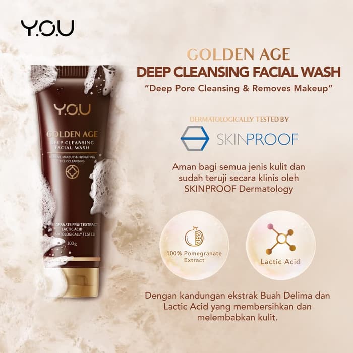 YOU Golden Age Deep Cleansing Facial Wash 100gr YOU Golden Age Deep Cleansing Facial Wash 100gr