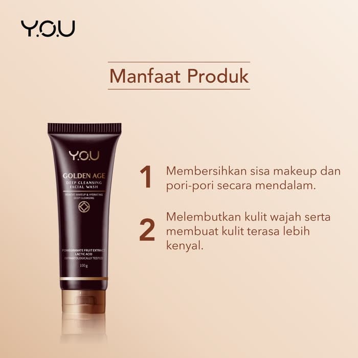 YOU Golden Age Deep Cleansing Facial Wash 100gr YOU Golden Age Deep Cleansing Facial Wash 100gr