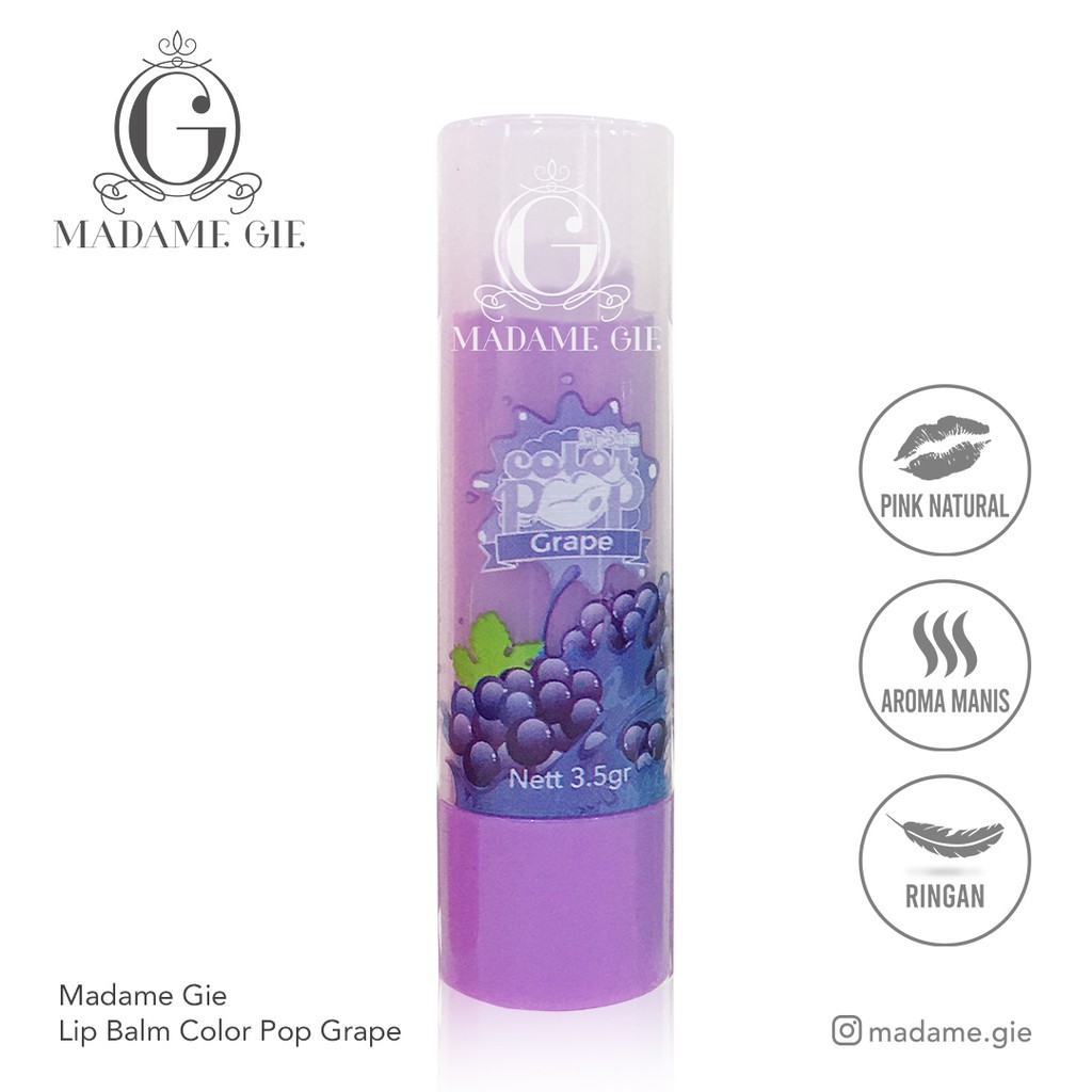 Madame Gie Colorpop Lip Balm Fruity - 03 Grape