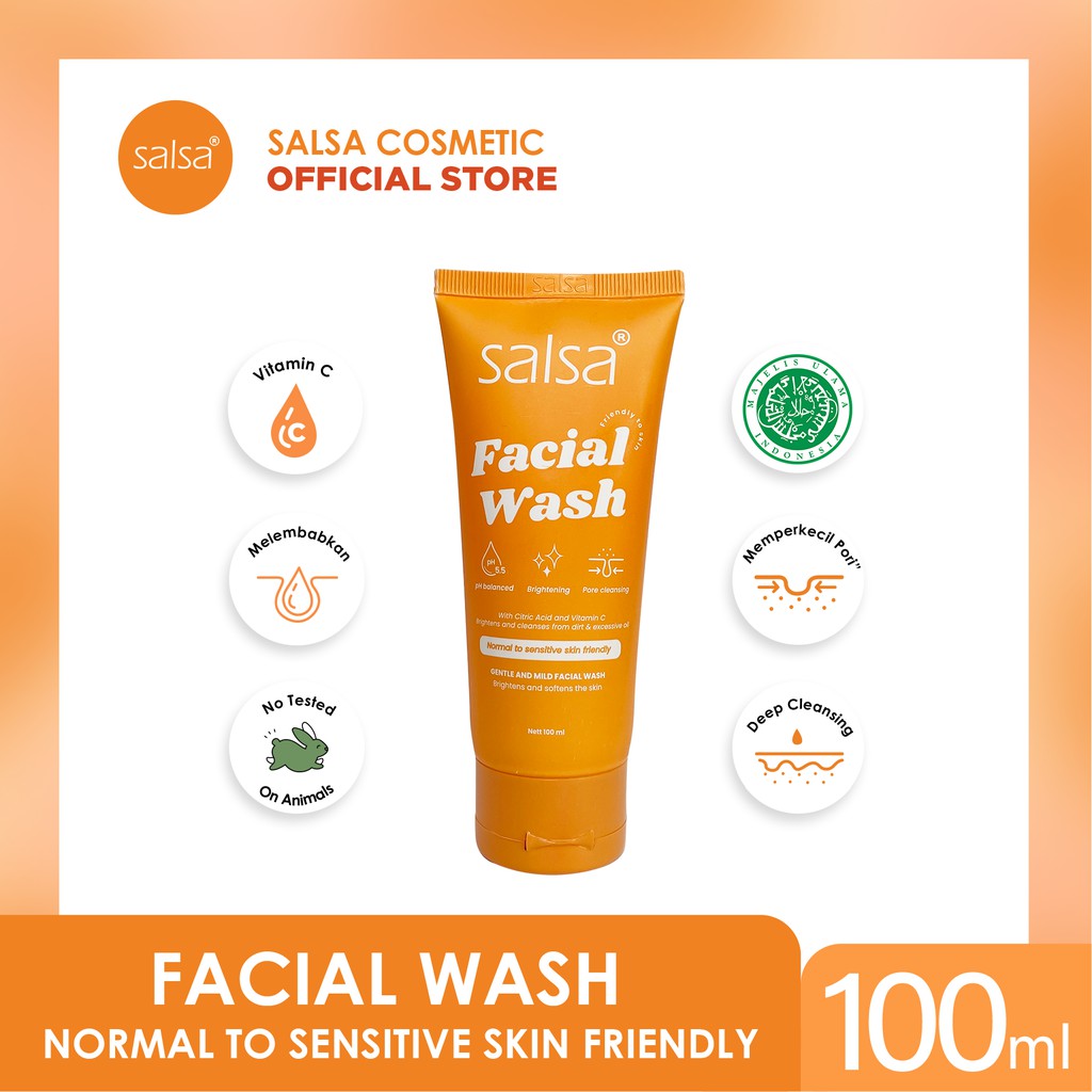 SALSA Facial Wash 100ml - Sabun Cair Pembersih Wajah