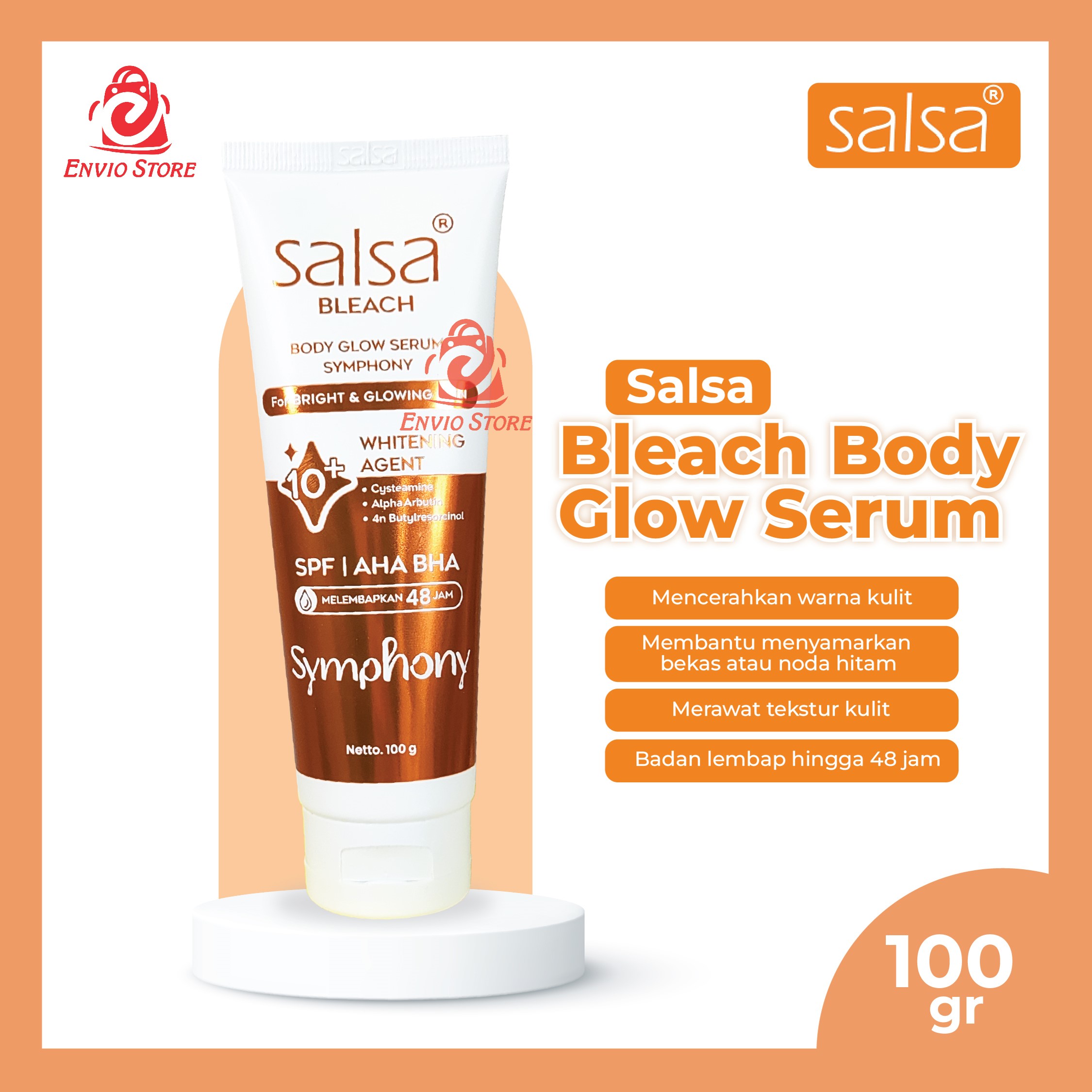 Salsa Bleach Body Glow Serum 100gr - Symphony (for Bright & Glowing Skin)