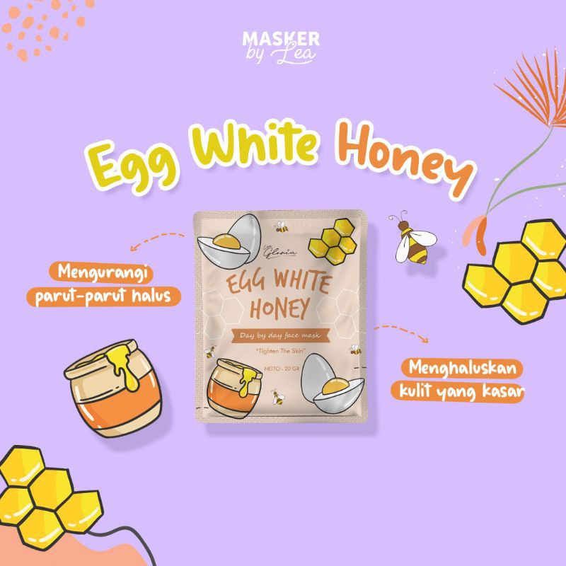 LEA Gloria Masker Bubuk 20gr EGG WHITE HONEY