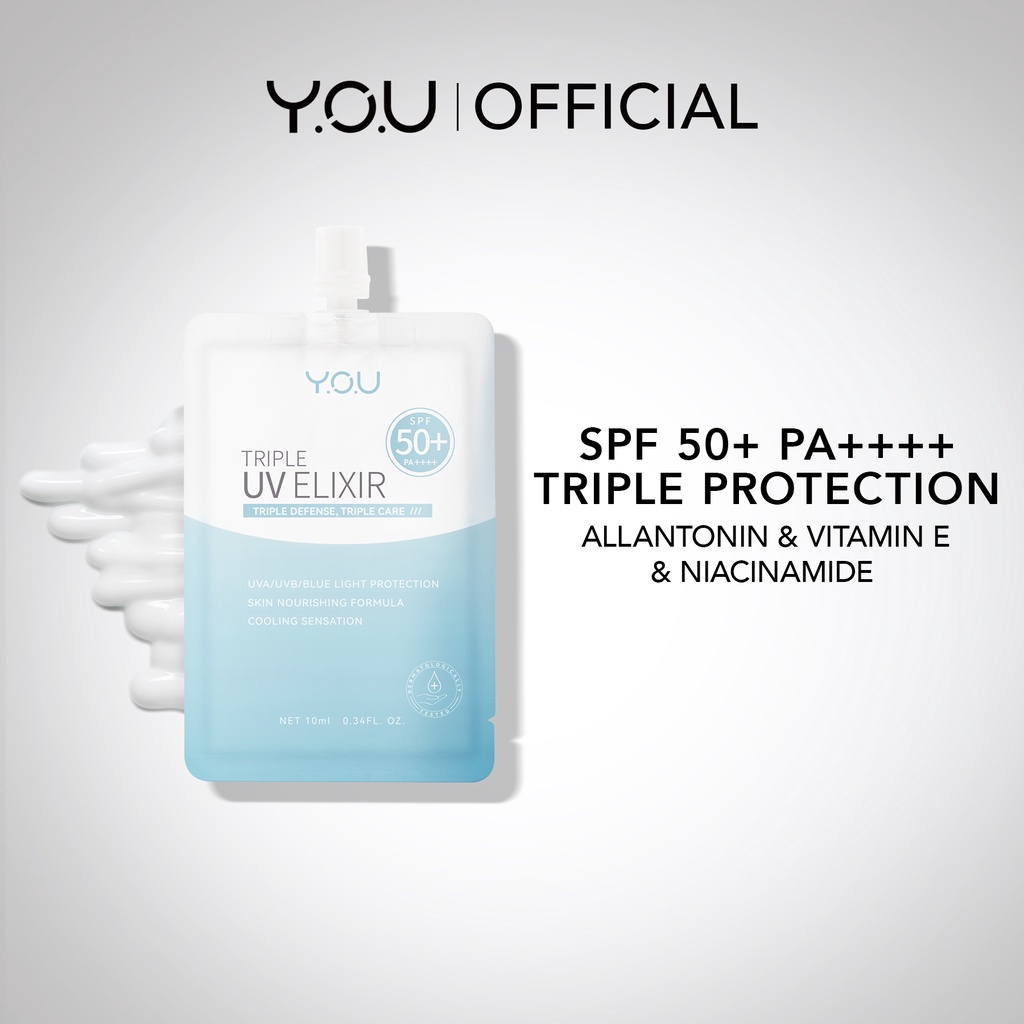 YOU Triple UV Elixir SPF50 PA++++ Mini SACHET 10ml YOU Triple UV Elixir SPF50 PA++++ Mini SACHET 10ml