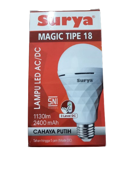 Surya Magic II Bohlam LED Emergency AC DC Type 18 (13 Watt) Surya Magic II Bohlam LED Emergency AC DC Type 18 (13 Watt)