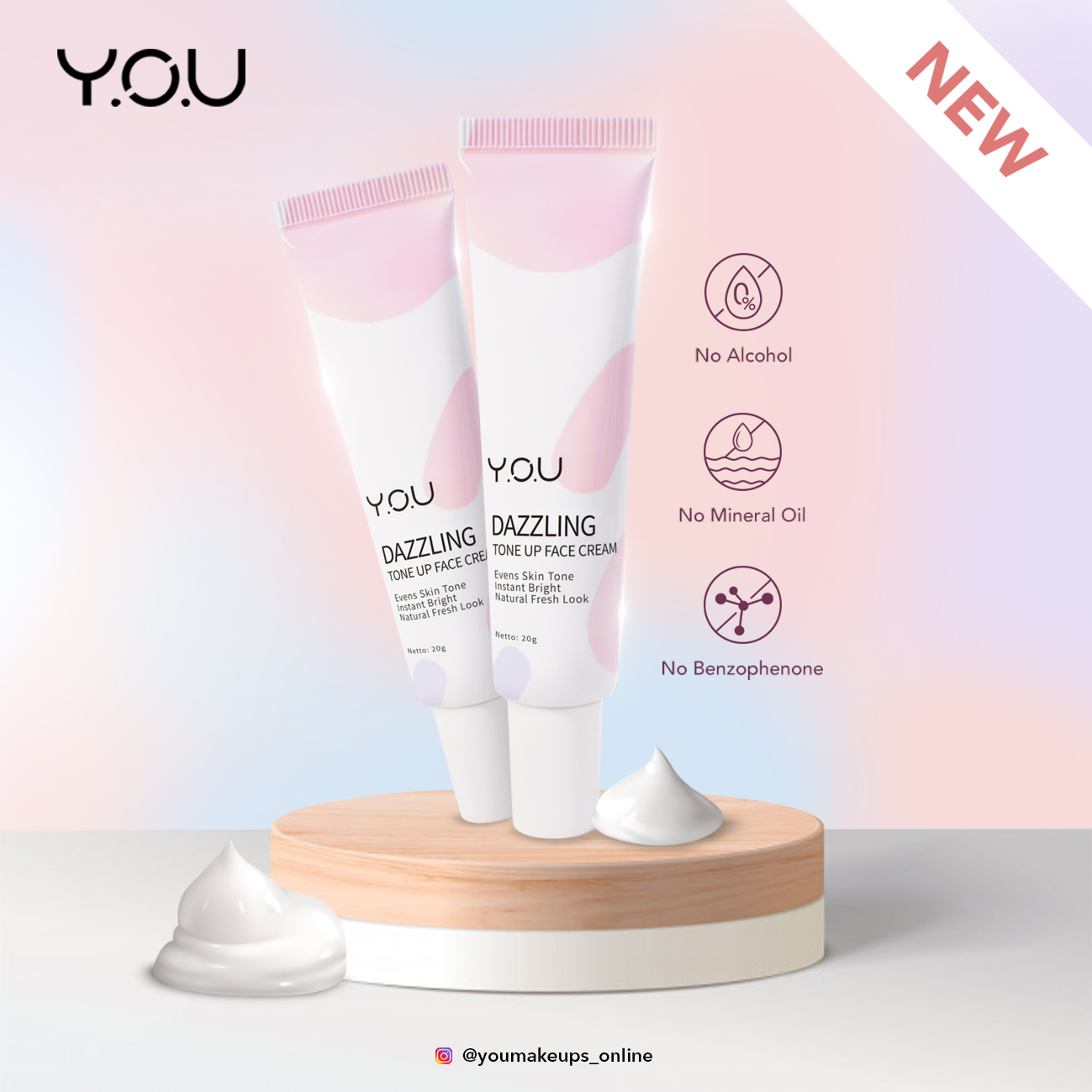 YOU Dazzling Tone Up Face Cream 20gr YOU Dazzling Tone Up Face Cream 20gr