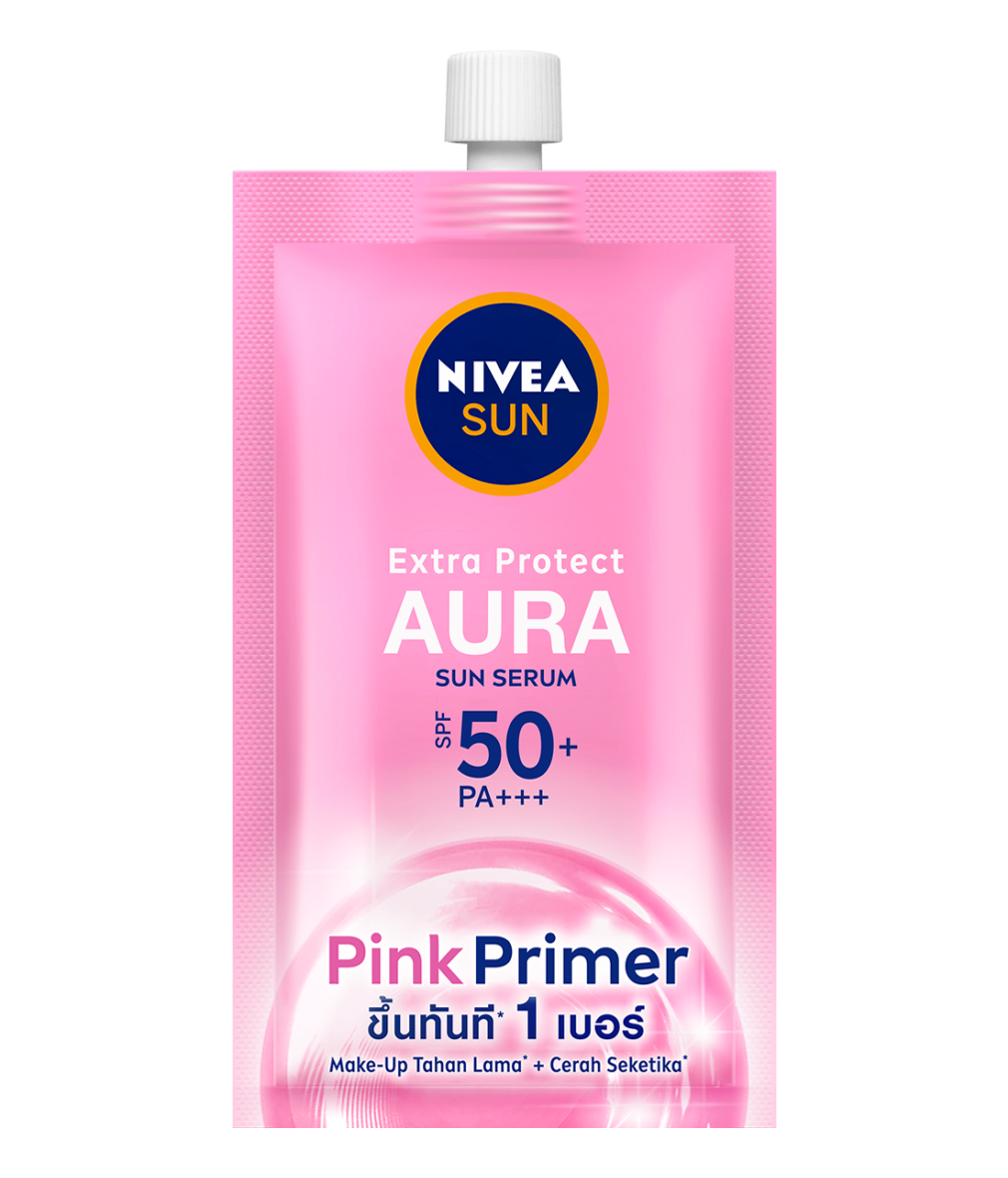 Nivea Sun Extra Protect Sun Serum SPF50 PA+++ 7ml - Aura Pink Primer