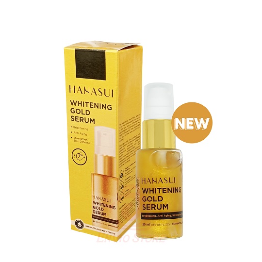 HANASUI Serum Whitening Gold 20ml Renew  (Gold)