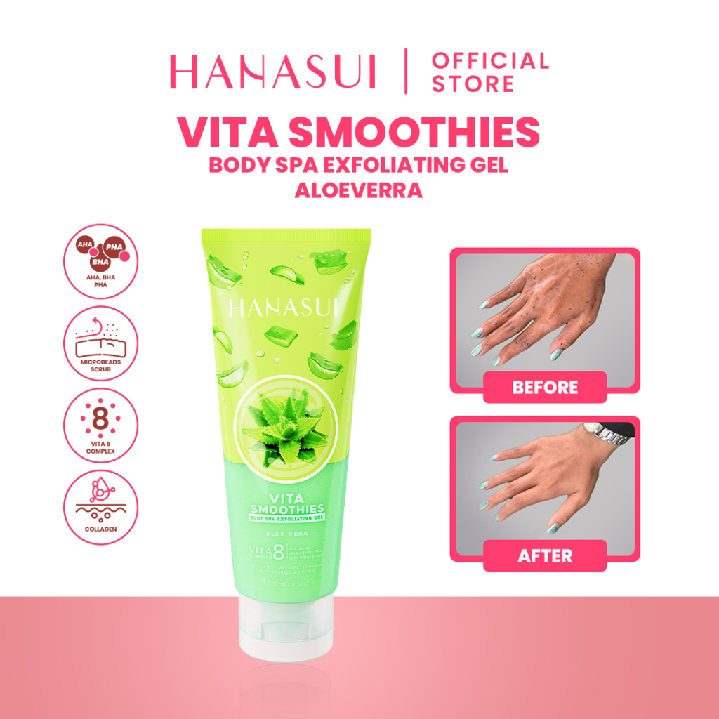 Hanasui Vita Smoothies Body Spa Exfoliating Gel 180ml - Aloe Vera
