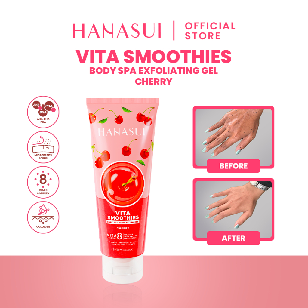 Hanasui Vita Smoothies Body Spa Exfoliating Gel 180ml - Cherry