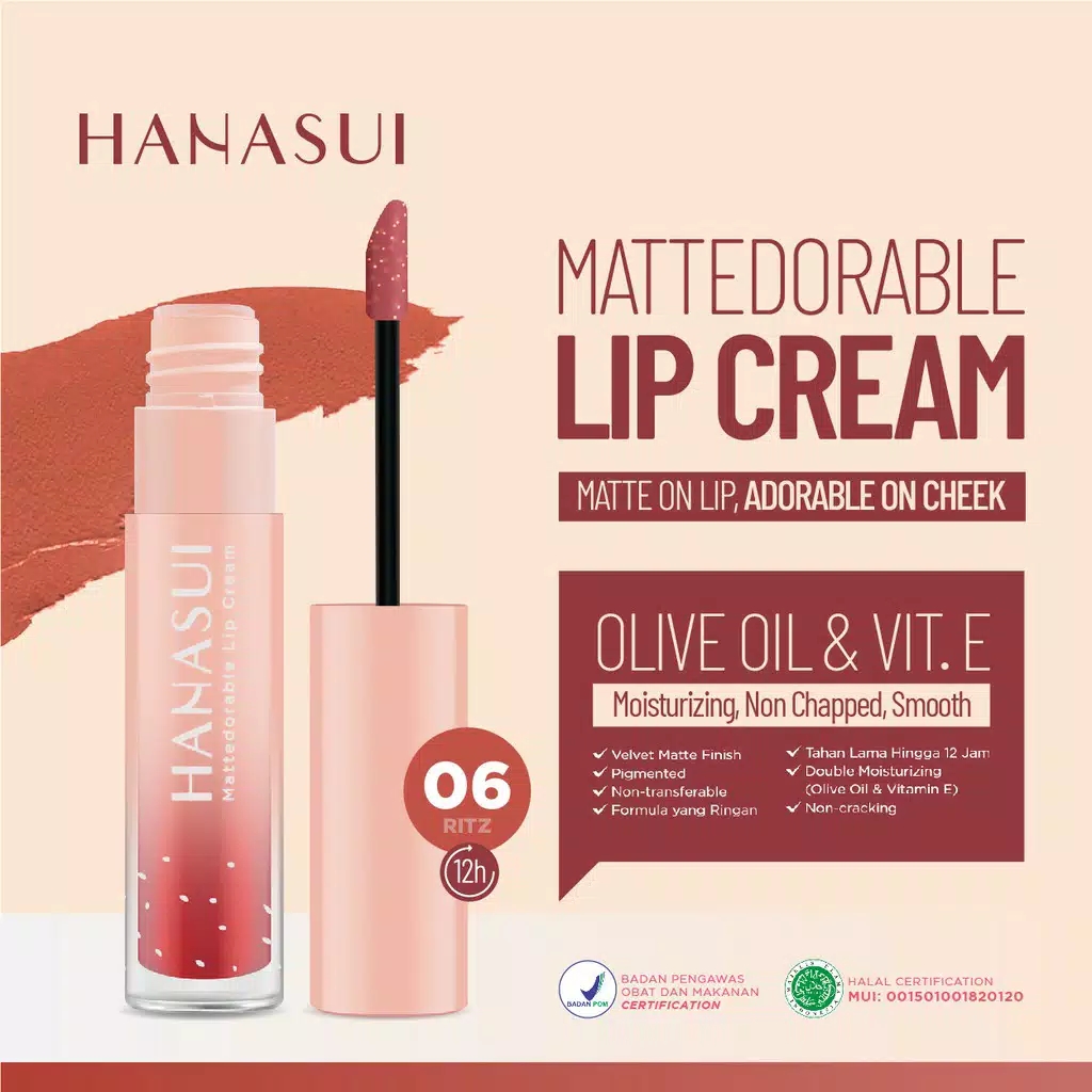 HANASUI Mattedorable Lip Cream 06 RITZ HANASUI Mattedorable Lip Cream 06 RITZ