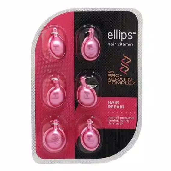 ELLIPS Hair Vitamin Pro Keratin Pink - Hair Repair (6 Capsules)