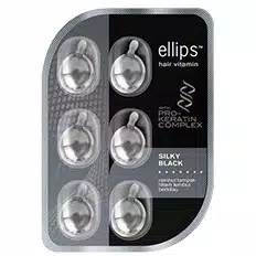 ELLIPS Hair Vitamin Pro Keratin Hitam - Silky Black (6 Capsules)