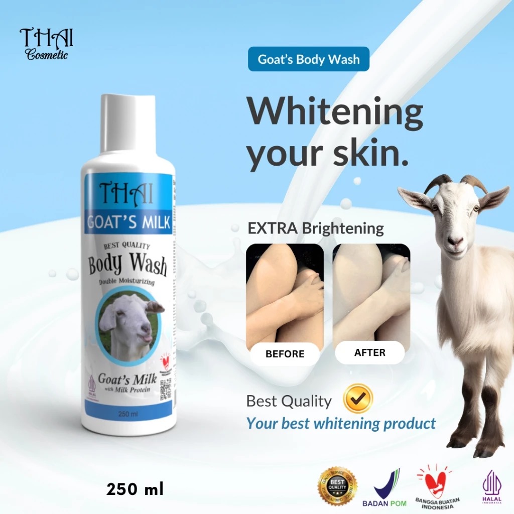 Thai Body Wash 250mL - Goat's Milk (Sabun Mandi)