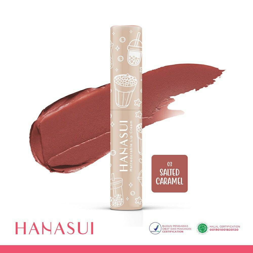 HANASUI Mattedorable Lip Cream BOBA Edition - 03 SALTED CARAMEL