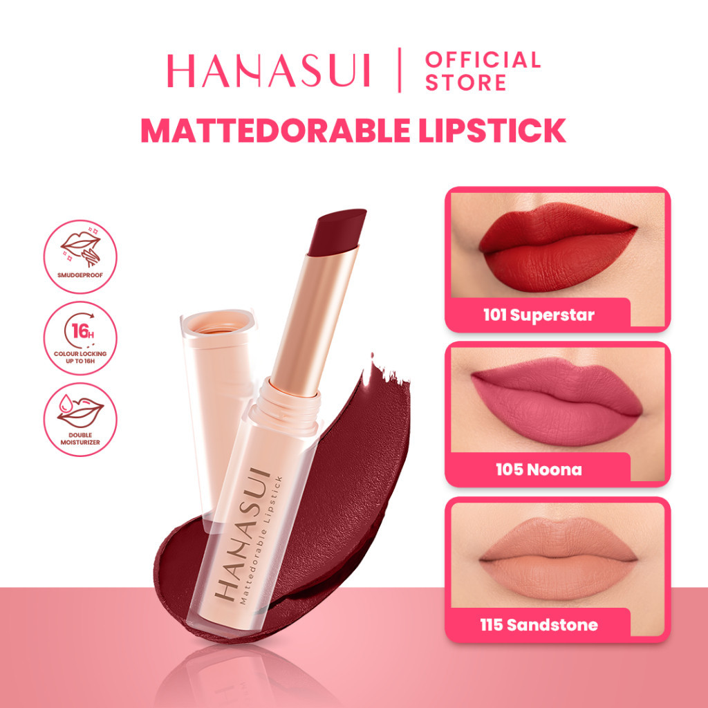 Hanasui Mattedorable Matte Lipstick 2gr - 117 Jazzy