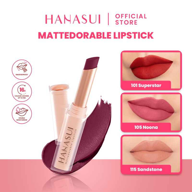 Hanasui Mattedorable Matte Lipstick 2gr - 118 Retro