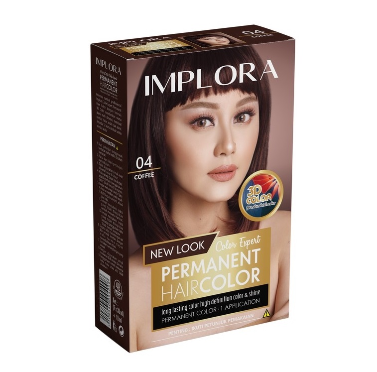 Implora Permanent Hair Color 04 COFFEE (Semir Rambut)
