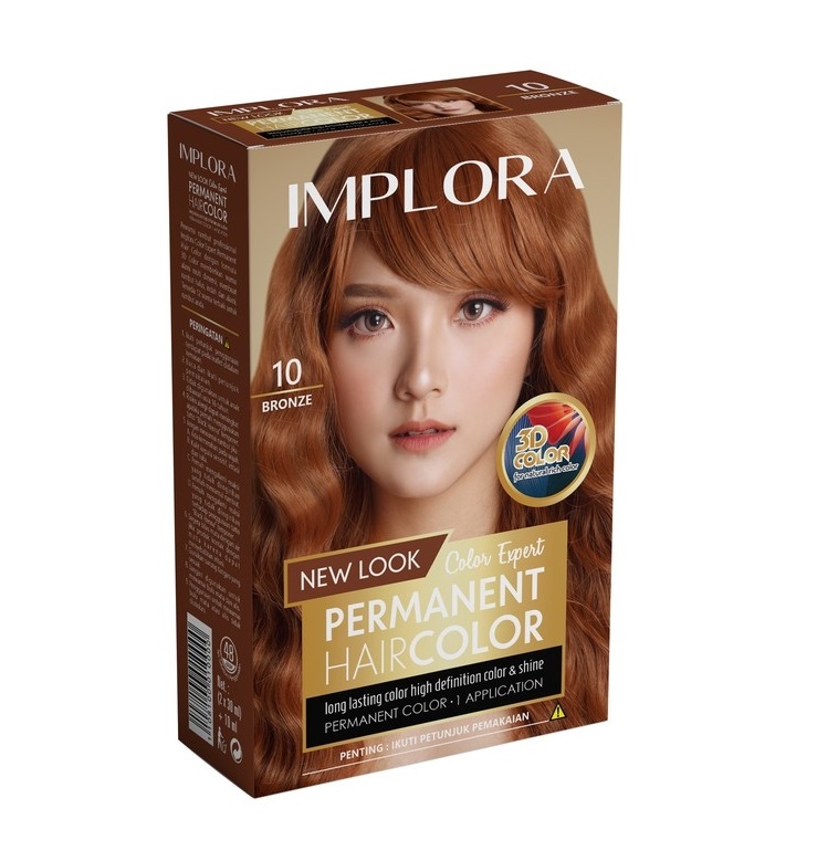 Implora Permanent Hair Color 10 BRONZE (Semir Rambut)