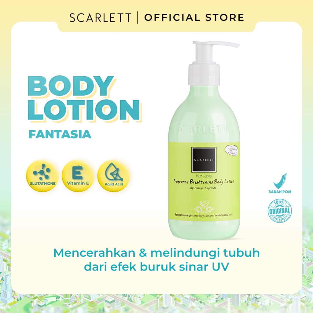 SCARLETT Body Lotion Fantasia (Hijau)