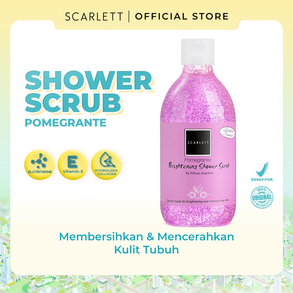 SCARLETT Shower Scrub Pomegranate