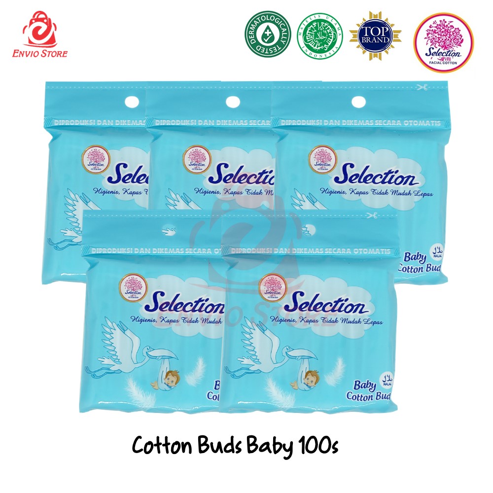 Selection Baby Cotton Buds 100s (Kecil) Selection Baby Cotton Buds 100s (Kecil)