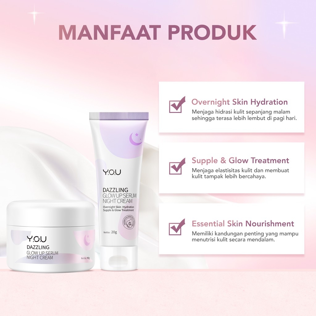 YOU Dazzling Glow Up Serum Night Cream 40gr YOU Dazzling Glow Up Serum Night Cream 40gr