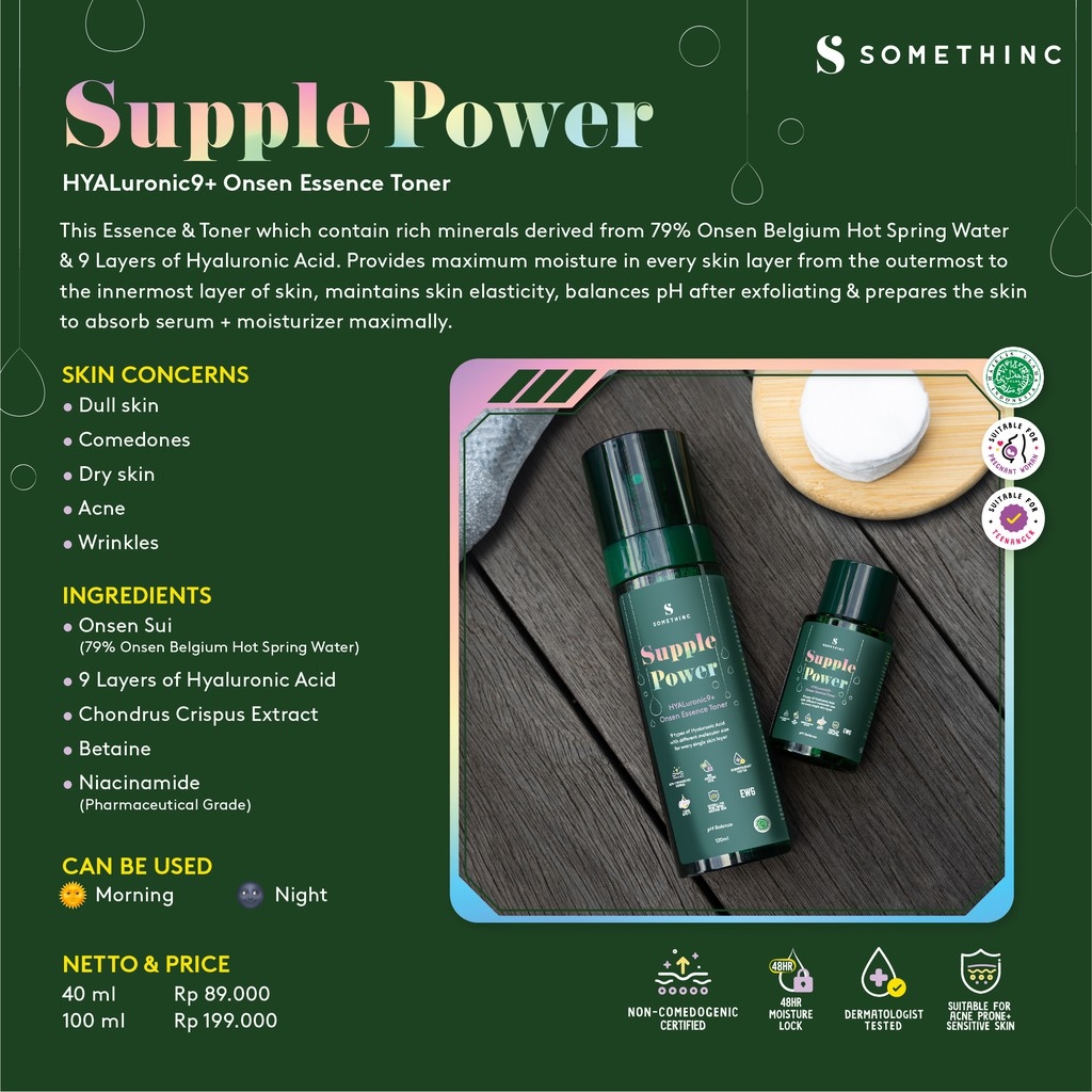 Somethinc Supple Power Hyaluronic9 + Onsen Essence Toner 40ml Somethinc Supple Power Hyaluronic9 + Onsen Essence Toner 40ml