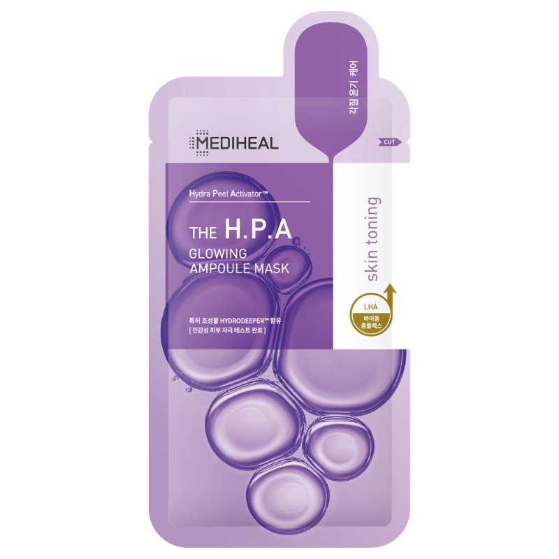 Mediheal Ampoule Sheet Mask - H.P.A Glowing Skin Toning (Ungu)