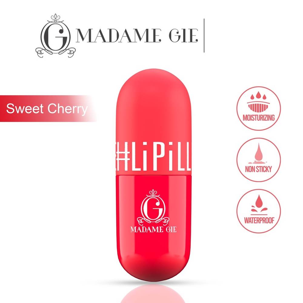 Madame Gie Lipill Sweet Cherry - Lip Tint Kapsul