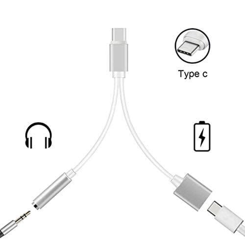 Dual Converter Type C to AUX Audio Jack and Type C (Adapter 2in1) Dual Converter Type C to AUX Audio Jack and Type C (Adapter 2in1)