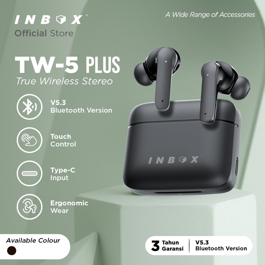 Inbox Earphone Wireless TWS TW-5Plus - Headset Bluetooth