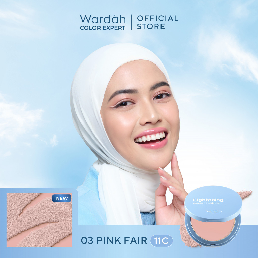 Wardah Lightening Powder Foundation Light Feel 12gr 03 Pink Fair (11C)