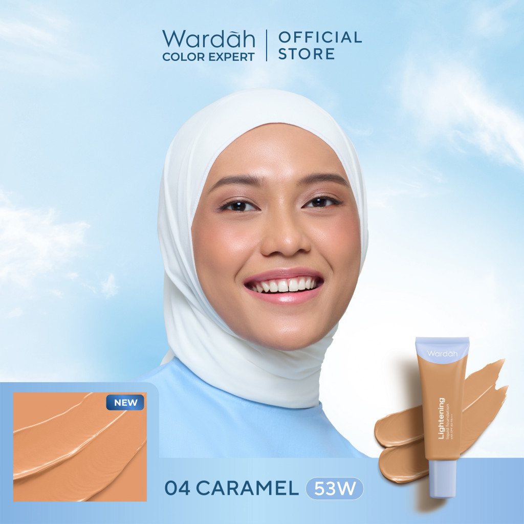 Wardah Lightening Liquid Foundation 25ml - 04 Caramel (53W)