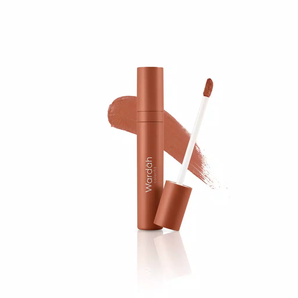 Wardah Colorfit Velvet Matte Lip Mousse 14 Dainty Caramel